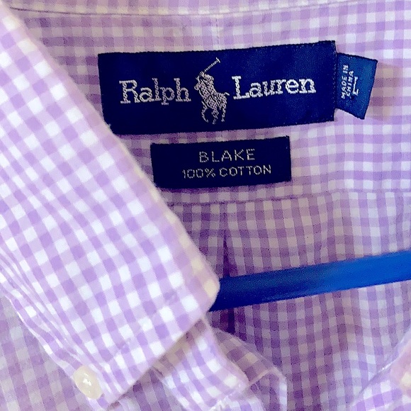 POLO RALPH LAUREN: Men's Classic-Fit Gingham Stretch Poplin Long-Sleeves Shirt - Picture 2 of 16